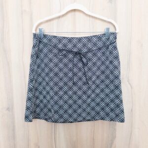 Y2K Exact Change Womens Plaid Mini Skirt Size 12 Gray Black 90s Preppy Academia